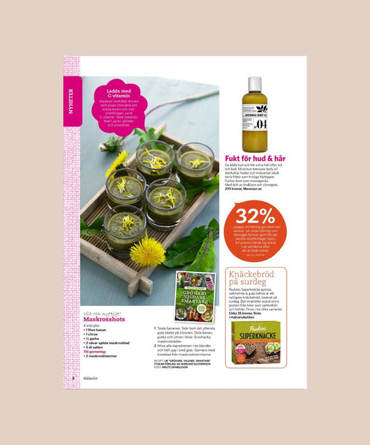 Tidningen Expressen Hälsosam tipsar om Beeswax Bodyoil