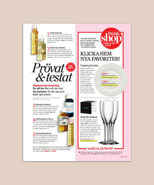 Tidning Amelia tipsar om Cleansing Oil