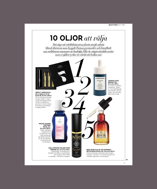 Aftonbladet rekommenderar INIKAs Ansiktsolja