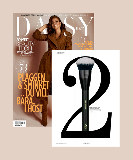 Tidningen Daisy rekommenderar om Inika Organics cheek topper brush