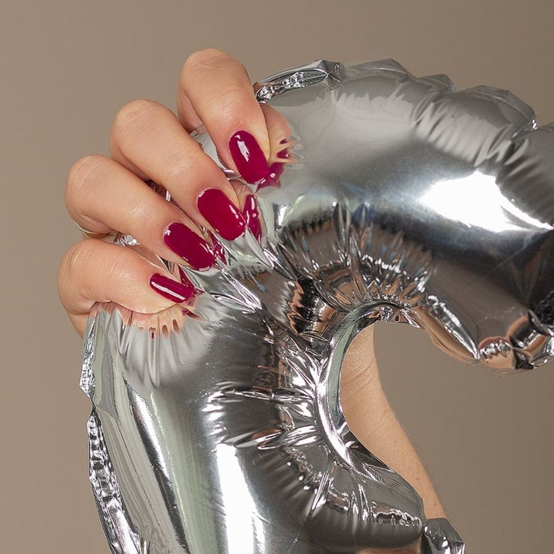 rosa rött nagellack