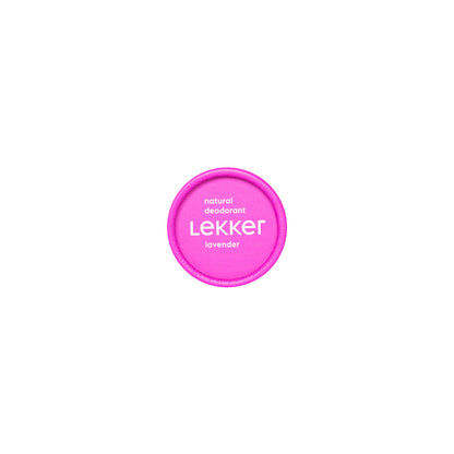 Lock till LEKKER Feel Floral naturlig deodorantkräm med logotyp i rosa färg
