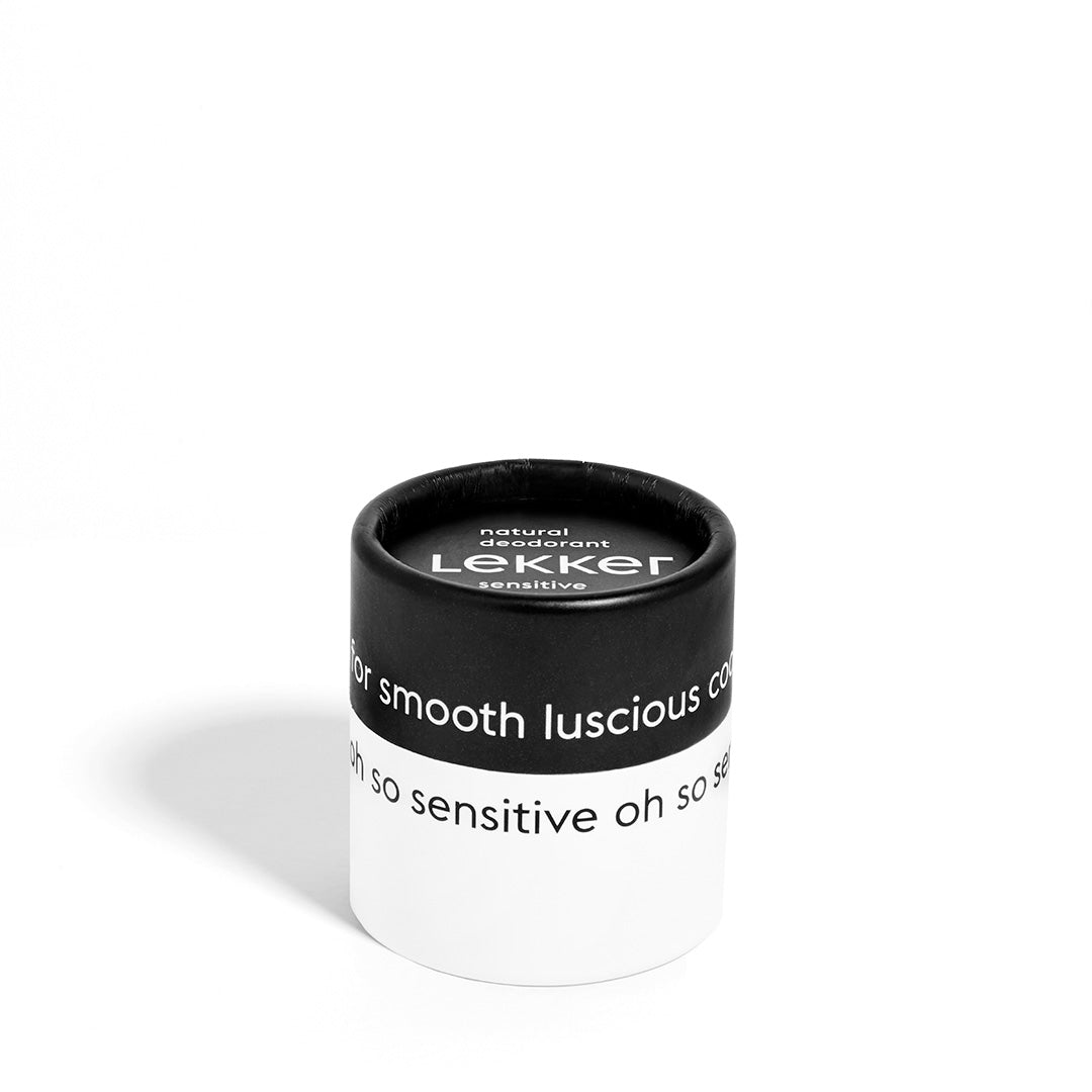 Svart burk med LEKKER Go Gentle deodorantkräm
