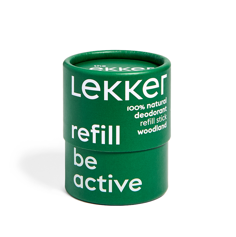 LEKKER Be Active deodorant refill. Påfyllning till deodorantstick i grön förpackning