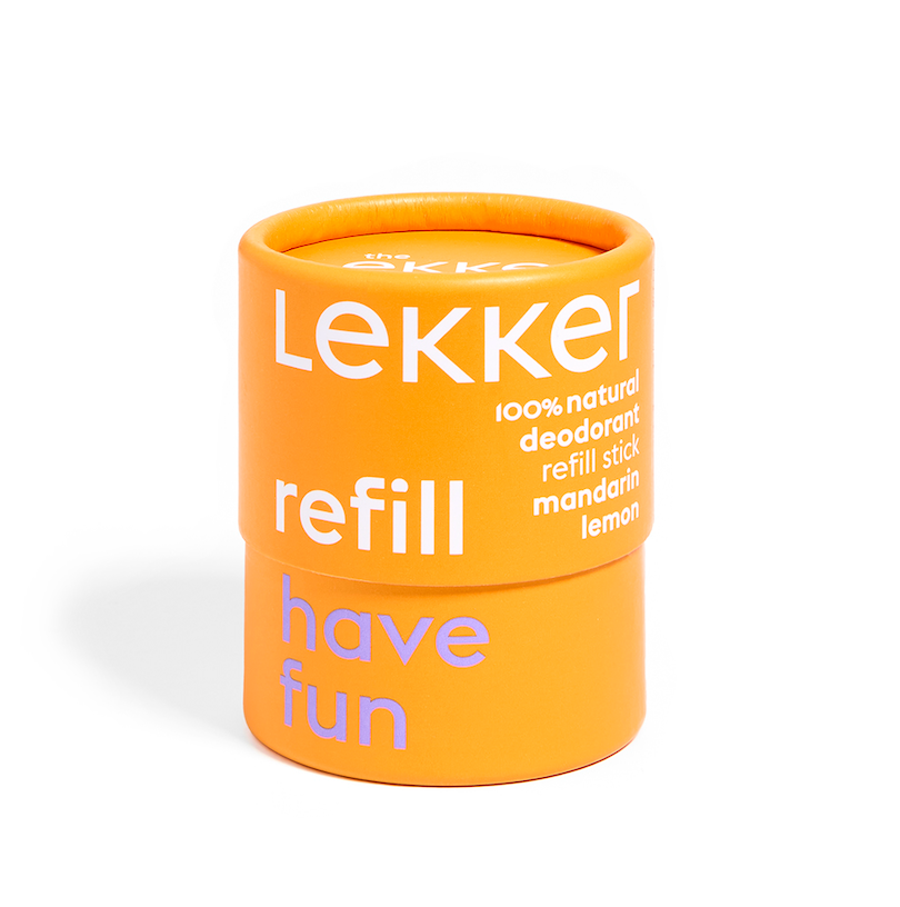 Refill till LEKKER deodorantstick Have Fun i orange behållare