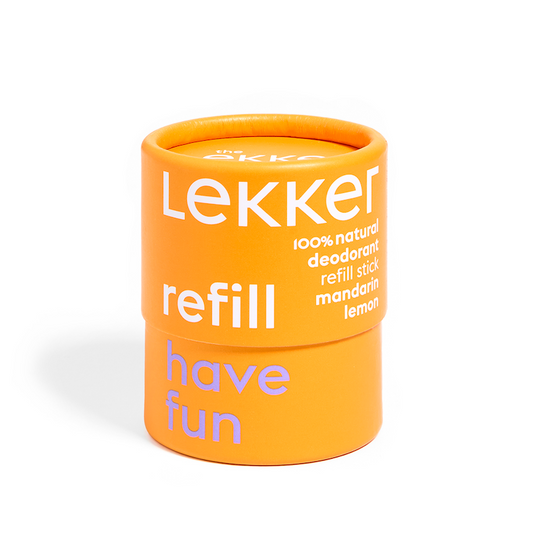 Refill till LEKKER deodorantstick Have Fun i orange behållare