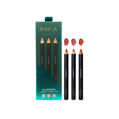 INIKA All Natural Lip Crayon Trio