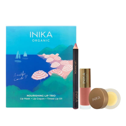 INIKA Organic, läppkit, makeupkit, julvara, limited edition, Tinted Lip Oil, Lip Mask. Lip Crayon, naturliga, ekologiska. veganska, läppolja, läppenna, läppkrita, läppstift, läppmask, läppbalsam