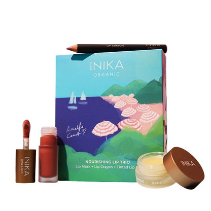 INIKA Organic, läppkit, makeupkit, julvara, limited edition, Tinted Lip Oil, Lip Mask. Lip Crayon, naturliga, ekologiska. veganska, läppolja, läppenna, läppkrita, läppstift, läppmask, läppbalsam