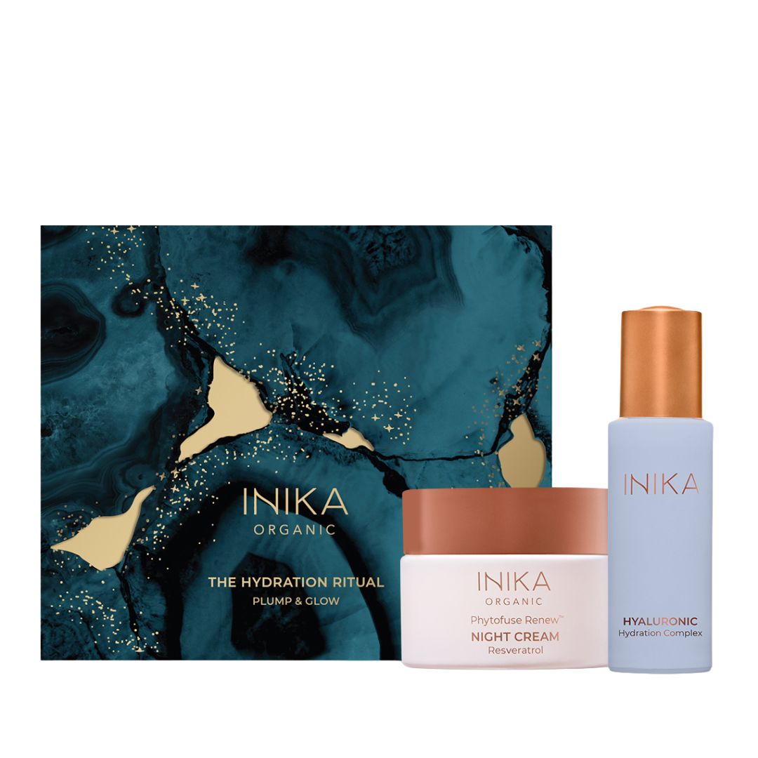 ekologisk vegansk naturlig inika hyaluronsyra ansiktskräm nattkräm serum